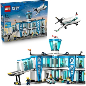 LEGO City Airport with Airplane Building Toy – Building Toy for Kids – Pretend Play Travel Set for Boys & Girls, Ages 8+ – Includes 9 Minifigures – Gift Idea for Birthdays – 60502
