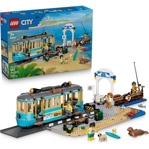 LEGO City Classic Beach Streetcar 60506 | Building Toys for Boys & Girls, Ages 7+, Trolley Playset for Pretend Play, 5 Minifigures, 693 pieces, Gift for Birthdays