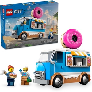 LEGO City Donut Truck 60452 | Building Toy, Boys & Girls, Ages 5+, Toy Truck, 2 Minifigures, Sturdy Build for Pretend Play, 196 pcs, Gift Idea