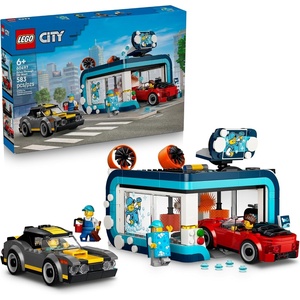 LEGO City Drive-Through Car Wash 60497 | Building Toys for Boys & Girls, Ages 6+, Toy Cars & Playset for Pretend Play, 4 Minifigures, 583 pieces, Gift Idea
