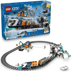 LEGO City Explorers’ Arctic Polar Express Train Set – Building & Learning Toys for Kids – Remote Controlled Train for Boys & Girls, Ages 7+ – with 6 Explorer Minifigures – Birthday Gift Idea – 60470