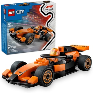 LEGO City F1 Driver with McLaren Race Car Toy – Model Car Building Toy Kit for Kids, Boys and Girls, Ages 6+ – F1 Collectible for Fans – with a Driver Minifigure – Gift Idea for Birthdays – 60442