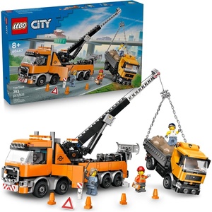 LEGO City Heavy-Duty Recovery Tow Truck with Crane Building Toy – Dump & Tow Truck Toys for Boys & Girls, Ages 8+ – Pretend Play Set for Kids – Gift Idea for Birthdays & Holidays – 60467