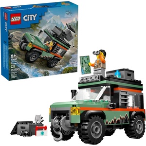 LEGO City Off-Road 4×4 Mountain Truck Toy – Building Toy Set for Kids, Boys and Girls, Ages 6+ – Fun Gift Idea for Birthdays and Holidays – with Adventurer Minifigure and Accessories – 60447