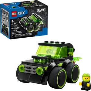 LEGO City Rides – Fire Truck Building Toy for Kids – Emergency Pretend Play for Boys & Girls, Ages 5+ – Toy Truck W/Raisable Ladder & Firefighter Junior Minifigure – Gift Idea for Birthdays – 60482(Gaming Race Car)