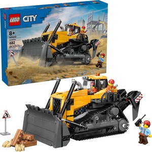 LEGO City Yellow Bulldozer Construction Site Building Toy for Kids, Ages 8+ – Pretend Play Set & Construction-Themed Building Blocks W/Toy Bulldozer Idea for Boys & Girls – 60466
