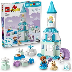 LEGO DUPLO Disney Anna and Elsa’s Frozen Castle Party – Toddler Toy for Girls and Boys 2+ – Building Blocks for Pretend Play and Sensory Development – Preschool Learning Gift for Kids – 10455