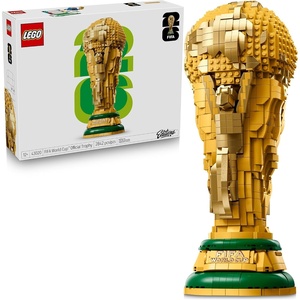 LEGO Editions FIFA World Cup Official Trophy Building Set – Kit for Display in Bedroom, Home Office, Book Shelf – Soccer Fans Collectible – W/World Cup 2026 Minifigure – Gift for Birthdays – 43020