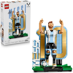 LEGO Editions Lionel Messi – Soccer Legend – Building Set for Boys & Girls, Ages 12+ – Collectible Soccer Gift with Plaque – Kids Bedroom or Shelf Decor – 43015