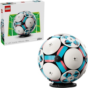 LEGO Editions Soccer Ball – Building Toy for Kids – Collectible Sports Decor for Boys & Girls, Ages 10+ – Includes Micro Stadium – Gift for Birthdays – 43019