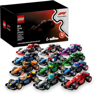 LEGO F1 Collectible Race Cars, 6 Pack – Building Set for Boys & Girls, Ages 6+ – Birthday Party Favor or Gift – Mystery Box W/Surprise F1 Car Toys – Travel Toys for Kids – 66796