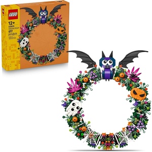 LEGO Halloween Wreath 40825 | Building Toys for Boys & Girls, Ages 12+, Halloween Decor & Craft, W/ String to Hang, 617 pieces, Gift for Kids