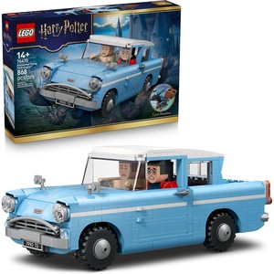 LEGO Harry Potter Enchanted Flying Ford Anglia Car Building Toy for Boys & Girls – Book Shelf & Bedroom Decor for Ages 14+ – W/Harry, Ron, & Hedwig Minifigures – Gift Idea for Birthdays – 76470