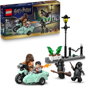 LEGO Harry Potter Hagrid & Harry’s Privet Drive Escape Building Toy for Boys & Girls – Pretend Play Set for Kids, Ages 8+ – W/Mini Hagrid’s Motorcycle & 4 Minifigures – Gift for Birthdays – 76459