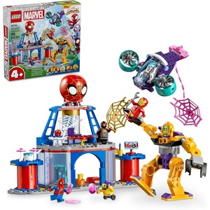 LEGO Marvel Team Spidey Web Spinner Headquarters Building Toy – Pretend Play Spidey and His Amazing Friends Toys Playset for Boys & Girls, Ages 4+ Years – 3 Superhero Minifigures – 10794