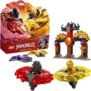 LEGO NINJAGO Dragon Spinjitzu Battle Pack – Spinning Blade Building Toy for Kids, Boys and Girls, Ages 6+ – with 2 Minifigures – Gift Idea for Birthdays – 71826