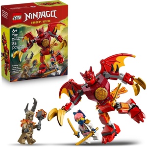 LEGO NINJAGO Kai’s Dragon Mech Battle Pack Building Toy for Boys, Girls, & Kids, Ages 6+ – Poseable Dragon Figure & 3 Character Minifigures for Pretend Play – Gift Idea for Birthdays – 71851