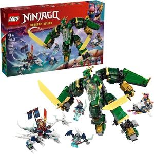 LEGO NINJAGO Lloyd’s Jet Mech Building Toy – Model Building Kit for Boys & Girls, Ages 9+ – Transforming Playset for Kids W/ 5 Ninja Toy Minifigures – Dragons Rising Gift Idea for Birthdays – 71845