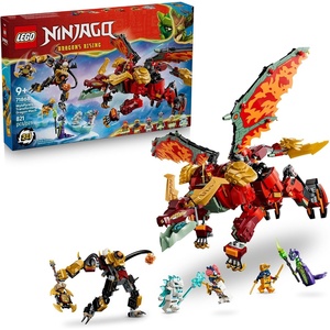 LEGO NINJAGO Wyldfyre’s Transforming Dragon Mech 71868 | Building Toys for Boys & Girls, Ages 9+, Mech Action Figure & Dragon Toy, Pretend Play, 6 Minifigures, 821 pieces, Gift Idea