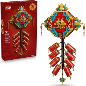 LEGO Spring Festival Fortune Firecracker Kids Building Toy – Chinese New Year Toy for Boys & Girls, Ages 9+ – Play & Display Wall Art with Realistic Sound Effects – Gift Idea for Birthdays – 80118