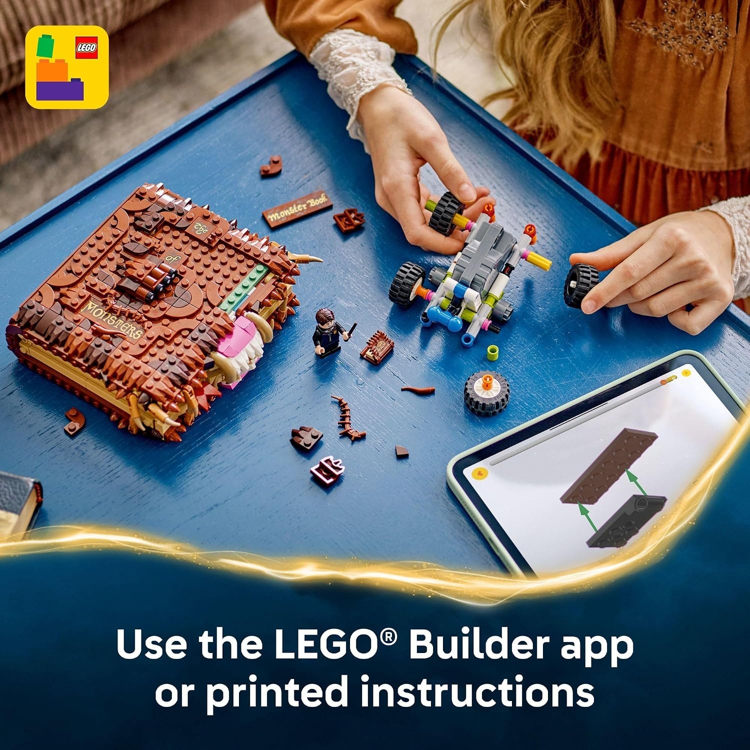 image:imageLEGO Harry Potter Chomping Monster Book of Monsters Kids Toy Pretend Play Set for Boys and Girls Ages 9 Collectible Neville Longbottom Minifigure Gift Idea for Birthdays and Book Lovers 76449