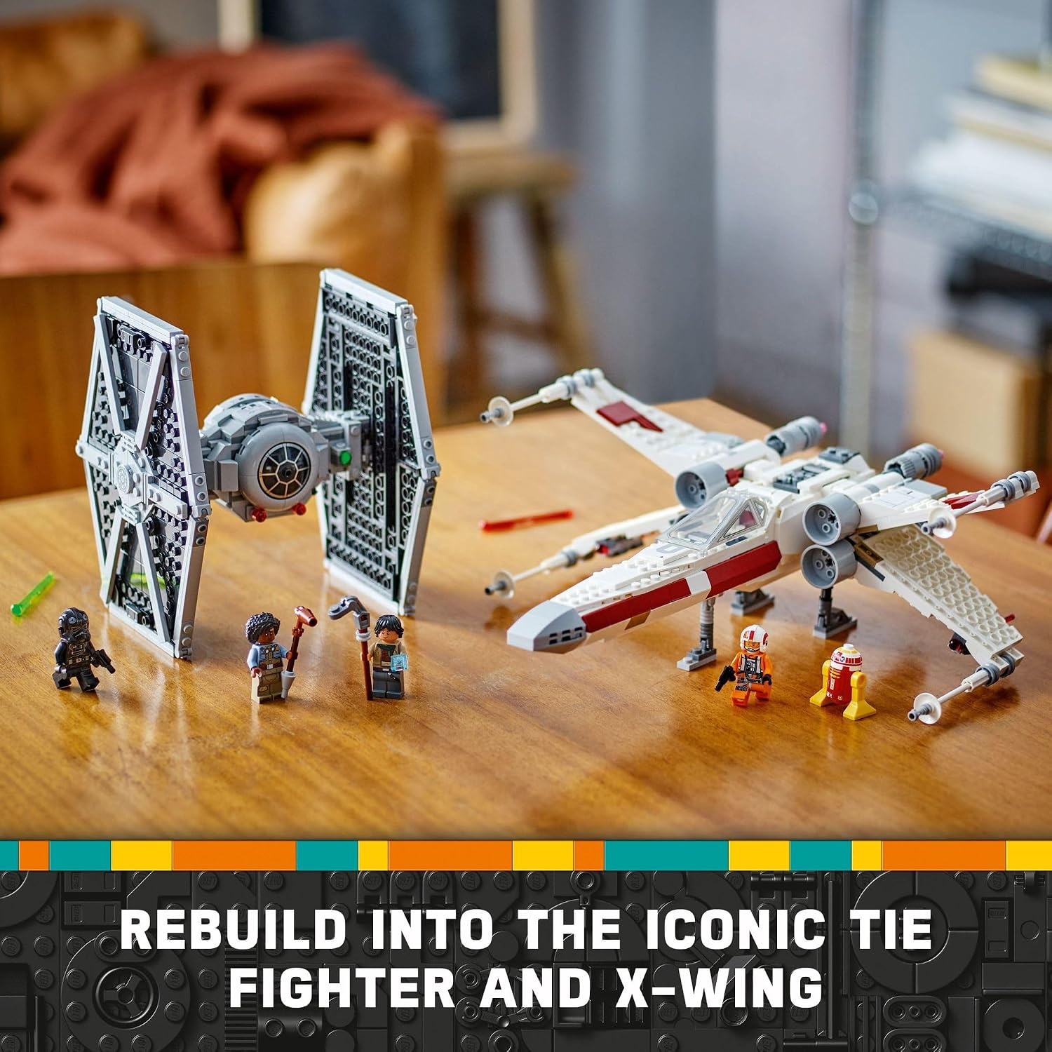 image:imageLEGO Star Wars TIE Fighter amp XWing MashUp Building Set Star Wars Toys for Boys amp Girls Ages 9 Imaginative Creative Play Use for Display or Pretend Play Gift for Fans Birthday 75393