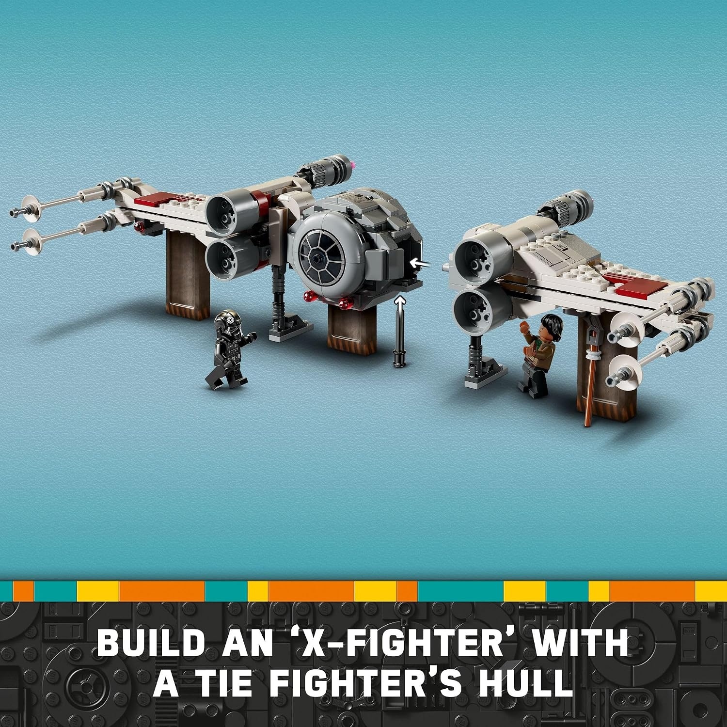 image:imageLEGO Star Wars TIE Fighter amp XWing MashUp Building Set Star Wars Toys for Boys amp Girls Ages 9 Imaginative Creative Play Use for Display or Pretend Play Gift for Fans Birthday 75393