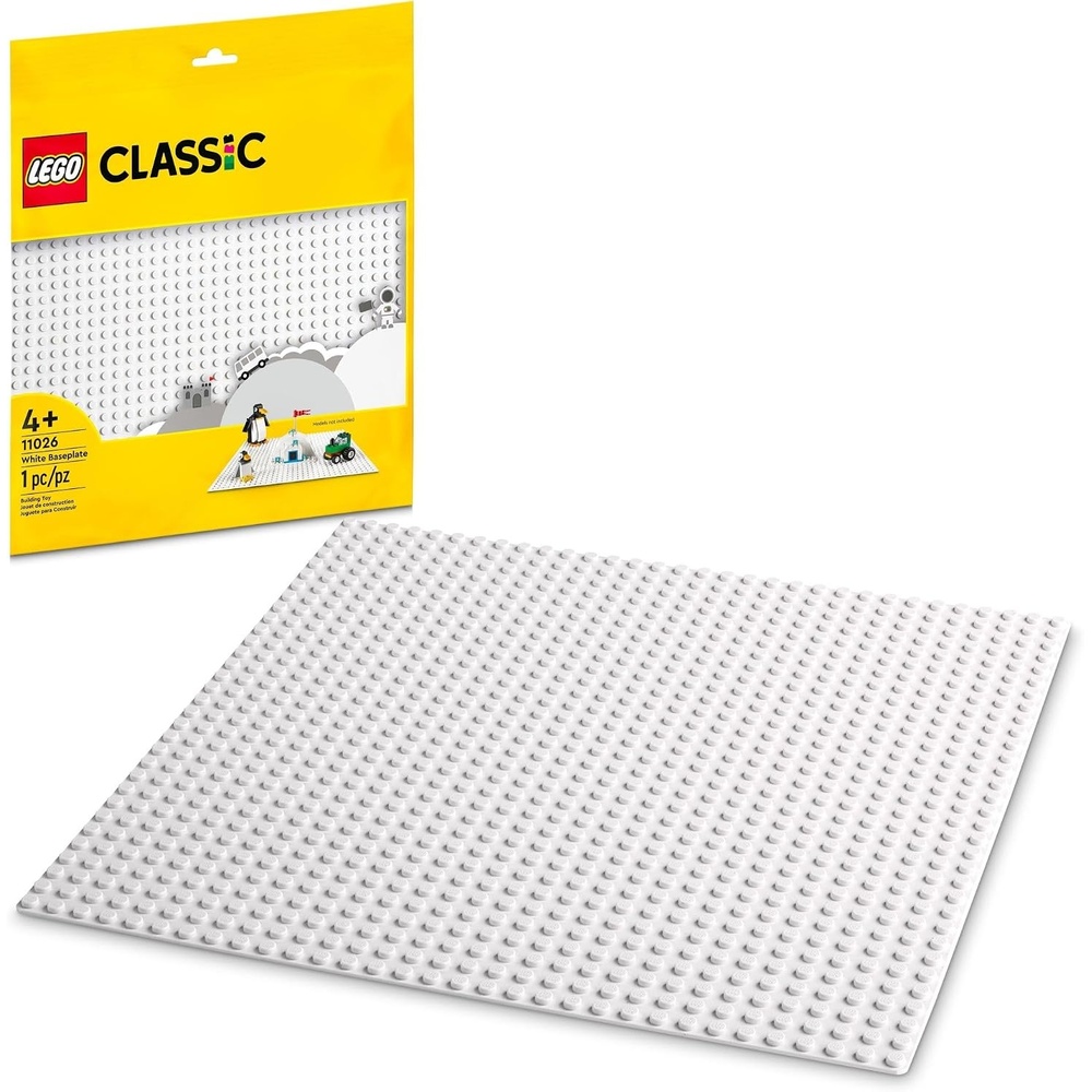 image:imageLEGO Classic White Baseplate Square 32x32 Stud Foundation to Build Play and Display Brick Creations Great for Snowy and Winter Landscapes 11026White Baseplate