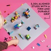 LEGO Classic Gray Baseplate Square 48×48 Stud Foundation to Build, Play, and Display Brick Creations, Great for City Streets, Castle, and Mountain Scenes, 11024(Gray Baseplate)