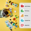 LEGO DUPLO Town Buildable People with Big Emotions Interactive Toy for Ages 3 and Up, 5 Characters with 10 Role-Play Faces, 71 Colorful Bricks for Mix-and-Match Customizable Fun, 10423
