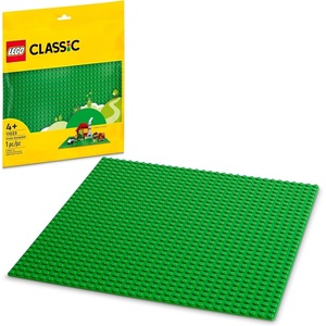 LEGO Classic Green Baseplate, Square 32×32 Stud Foundation to Build, Play, and Display Brick Creations, Great for Grassy Nature Landscapes, 11023,4+ Years(Green Baseplate)