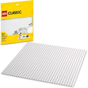 LEGO Classic White Baseplate, Square 32×32 Stud Foundation to Build, Play, and Display Brick Creations, Great for Snowy and Winter Landscapes, 11026(White Baseplate)