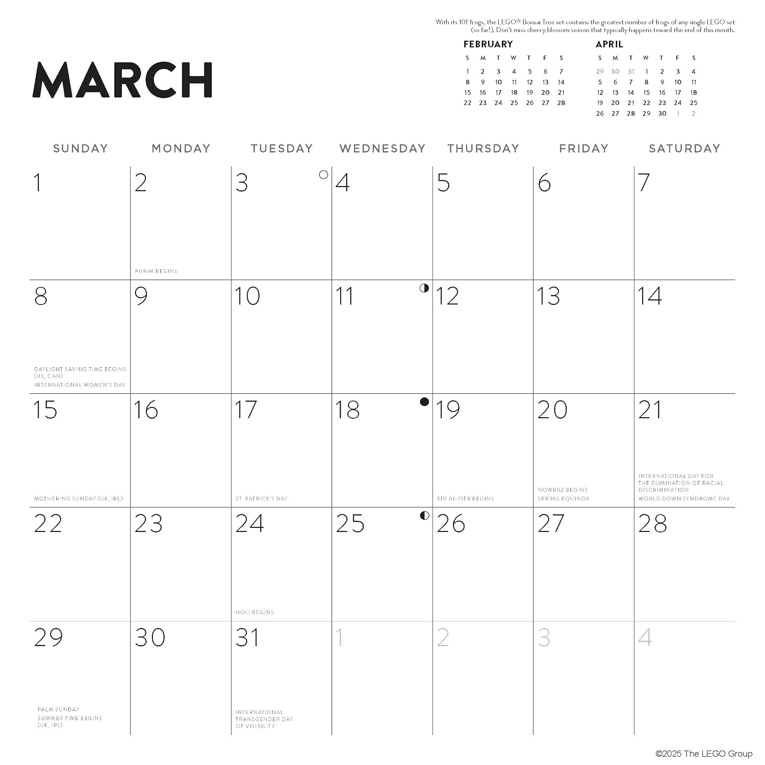image:imageLEGO 2026 Wall Calendar