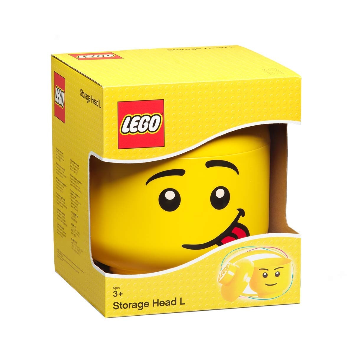 image:imageRoom Copenhagen Lego Storage Heads Stackable Storage Container Buildable Organizational Bins for Kids Toys and Accessories 945 x 945 x 1067in Large Silly Holds 500 Bricks Stackable Storage Box with Lid Toy Storage Home Organization Kids Room Stackable Organizer
