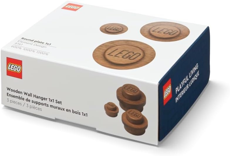 image:imageRoom Copenhagen Lego Wall Hanger Set Decorative Playroom Utility Hooks BlackWhiteGreyBlack
