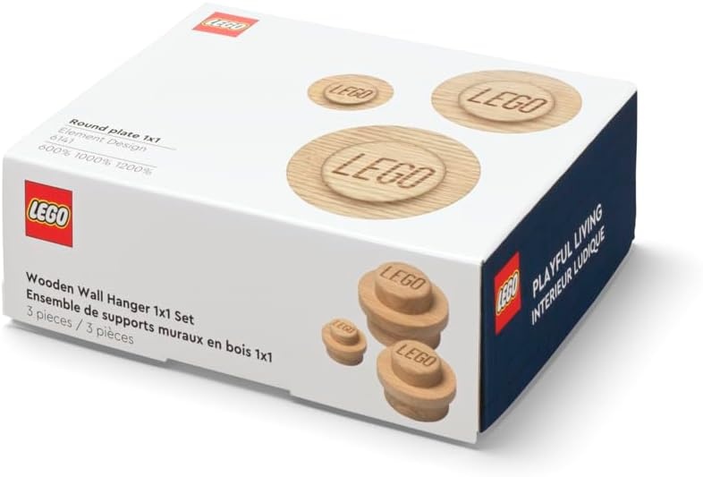 image:imageRoom Copenhagen Lego Wall Hanger Set Decorative Playroom Utility Hooks BlackWhiteGreyOak