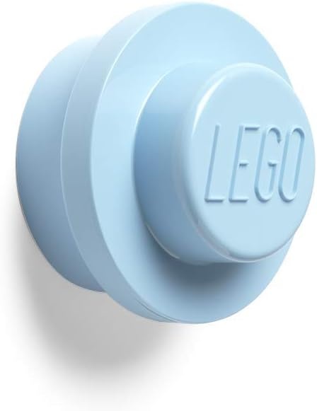 image:imageRoom Copenhagen Lego Wall Hanger Set Decorative Playroom Utility Hooks BlackWhiteGreyWhite Light Blue Pink