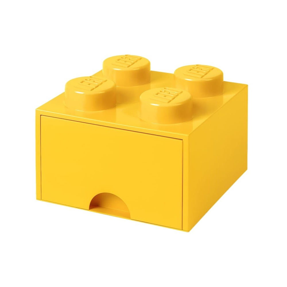 image:imageLEGO Brick Drawer 4 Knobs 1 Drawer Stackable Storage Box Black  Stackable Storage Box Storage with Lid Toy Organization Home Decor Office Kids RoomBright Yellow