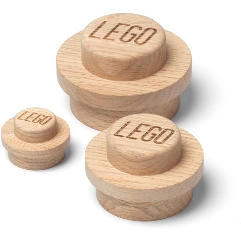 image:imageRoom Copenhagen Lego Wall Hanger Set Decorative Playroom Utility Hooks BlackWhiteGreyOak