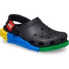 Crocs Unisex-Adult Classic LEGO System Clogs, LEGO Shoes for Women and Men(Black)