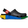 Crocs Unisex-Adult Classic LEGO System Clogs, LEGO Shoes for Women and Men(Black)