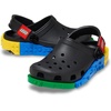 Crocs Unisex-Adult Classic LEGO System Clogs, LEGO Shoes for Women and Men(Black)