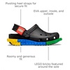 Crocs Unisex-Child Classic LEGO System Clogs, LEGO Shoes for Kids(Black)