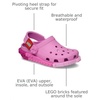 Crocs Unisex-Child Classic LEGO System Clogs, LEGO Shoes for Kids(Taffy Pink)