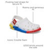 Crocs Unisex-Child Classic LEGO System Clogs, LEGO Shoes for Kids(White)