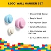 Room Copenhagen, Lego Wall Hanger Set – Decorative Playroom Utility Hooks – Black/White/Grey(White  Light Blue  Pink)