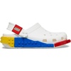 Crocs Unisex-Adult Classic LEGO System Clogs, LEGO Shoes for Women and Men(White)
