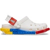 Crocs Unisex-Child Classic LEGO System Clogs, LEGO Shoes for Kids(White)