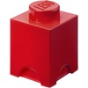LEGO Storage Brick 1 1.2 L Storage Box with Lid Red | Decorative small plastic bin for toys and accessories. 4.92 x 4.92 x 7.09 in. PVC-free polypropylene building block(Bright Red)