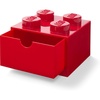 Room Copenhagen LEGO Storage Brick 4 Desk Drawer, 4-Stud Stackable Tabletop Storage Box, 6.2 x 6.2 x 4.4 In, Red | Stackable Storage Box for Desk Storage Kids Room, Office LEGO accessories Stackable Organizer